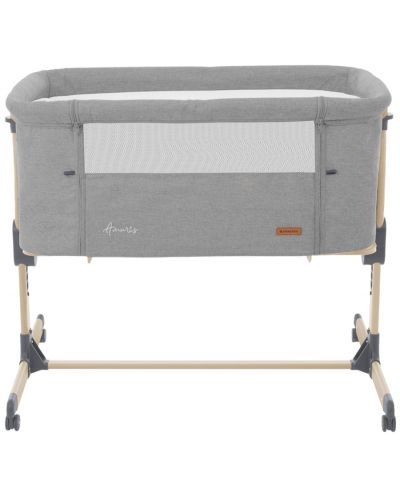 Mini krevetić za bebe sa stranom na spuštanje KikkaBoo - Amaris, Light Grey - 6