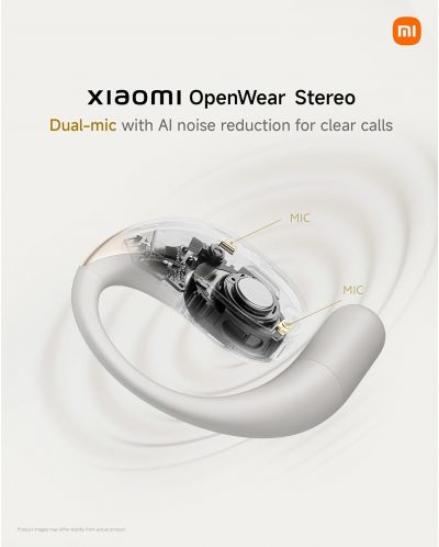 Bežične slušalice Xiaomi - OpenWear Stereo, TWS, Sandstone Beige - 5