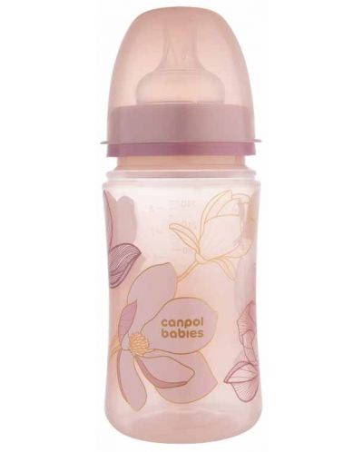 Dječja bočica protiv grčeva Canpol babies - Easy Start, Gold, 240 ml, ružičasta - 1