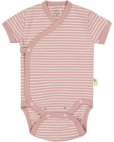 Bodi na pruge za bebe Bio Baby - Organski pamuk, 62 cm, 3-4 mjeseca, rozi - 1