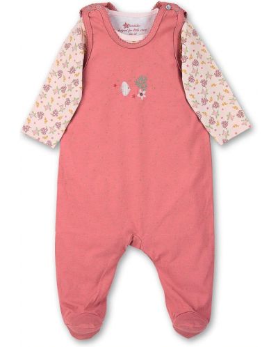 Kombinezon za bebe i bodi Sterntaler - Za djevojčicu, 50 cm, 0-2 mjeseca, roza - 1