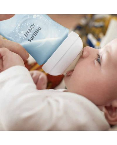 Bočica za bebe Philips Avent - Natural Response 3.0, sa sisačem 1m+, 260 ml, plava - 6