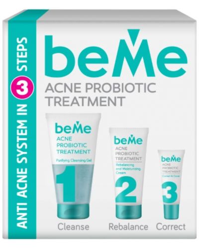 beMe Set - Gel za čišćenje, hidratantna krema i korektor, 150 + 50 + 15 ml - 1