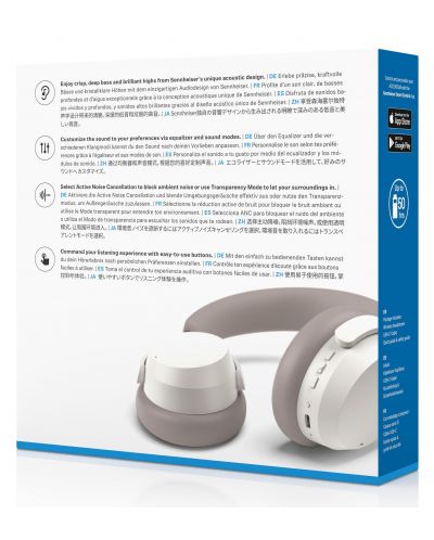 Bežične slušalice s mikrofonom Sennheiser - ACCENTUM, ANC, bijele - 6