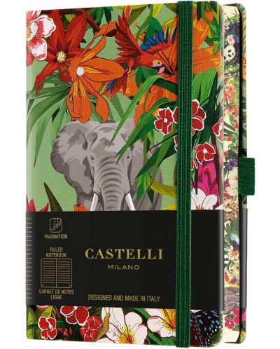 Bilježnica Castelli Eden - Elephant, 9 x 14 cm, na linije - 1