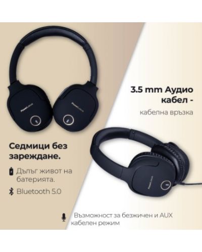 Bežične slušalice PowerLocus - P7, crno/zlatne - 5