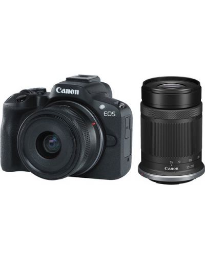 Kamera bez ogledala Canon - EOS R50 + RF-S 18-45mm, f/4.5-6.3 IS STM + 55-210mm, f/5-7.1 IS STM - 1