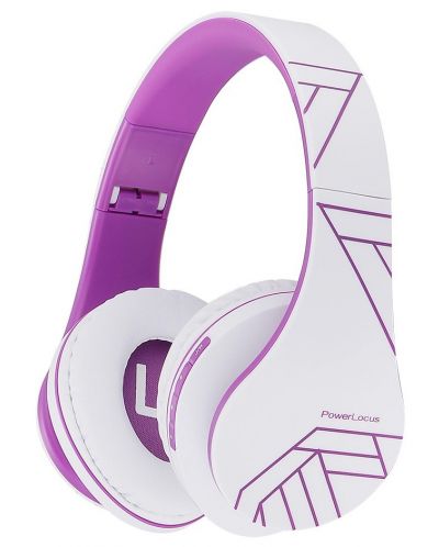 Bežične slušalice PowerLocus - P2, ljubičasto/bijele - 1