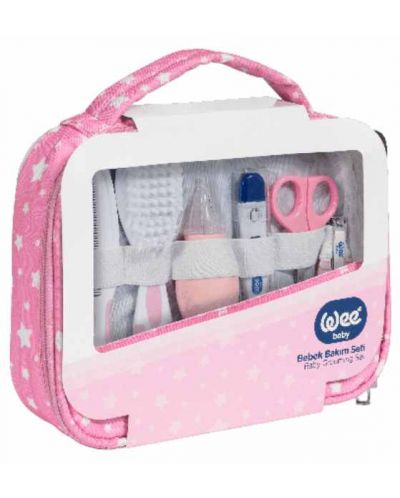 Dječji higijenski pribor s toaletnom torbicom Wee Baby - ružičasti - 2