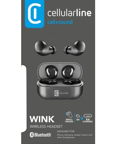 Bežične slušalice Cellularline - Twink, TWS, crni - 2