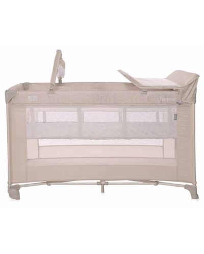 Krevetić za bebe na 2 nivoa Lorelli - Torino Plus, Fog striped elements - 3