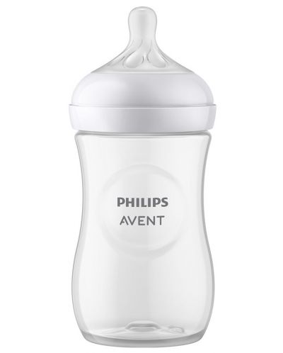 Bočica za bebe Philips Avent - Natural Response 3.0, sa sisačem 1 m+, 260 ml, bijela - 4