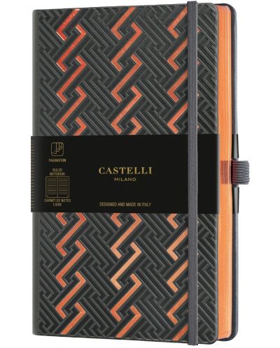 Bilježnica Castelli Copper & Gold - Roman Copper, 9 x 14 cm, na linije - 1