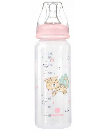 Bočica za bebe KikkaBoo Savanna - РР, 240 ml, ružičasta - 1