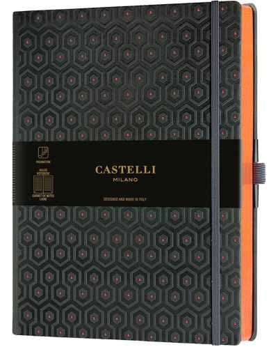 Bilježnica Castelli Copper & Gold - Honeycomb Copper, 19 x 25 cm, na linije - 1