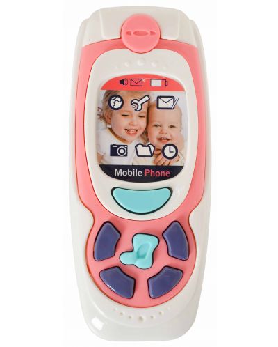 Moni Dječji telefon s gumbima K999-72B ružičasti - 1