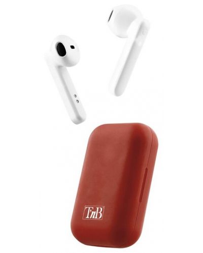 Bežične slušalice s mikrofonom TNB - Shiny, TWS, crveno/bijele - 1