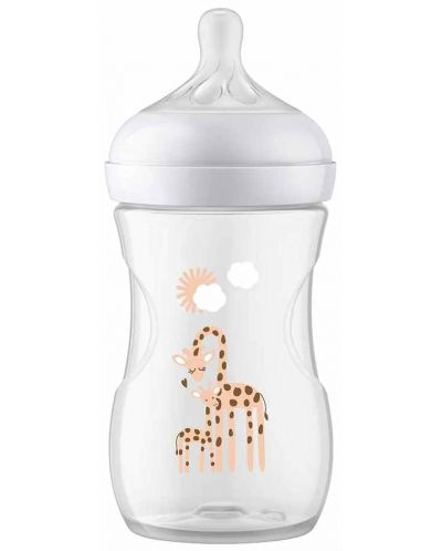 Bočica za bebe Philips Avent - Natural Response 3.0, sa sisačem 1m+, 260 ml, Žirafa - 4