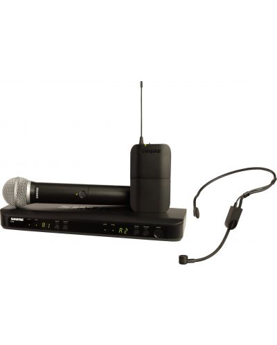 Kombinirani bežični mikrofonski sustav Shure - BLX1288E/P31, crni - 1