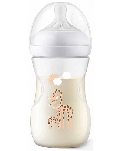 Bočica za bebe Philips Avent - Natural Response 3.0, sa sisačem 1m+, 260 ml, Žirafa - 3