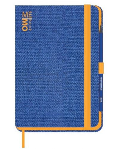 Bilježnica Mitama Memo Book - Plava, s teksilnim koricama i olovkom HB - 1