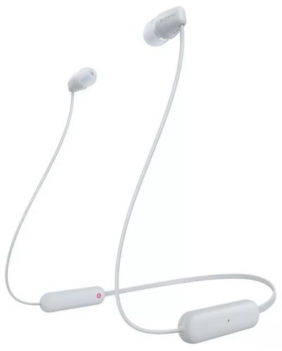 Bežične slušalice s mikrofonom Sony - WI-C100, bijele - 1