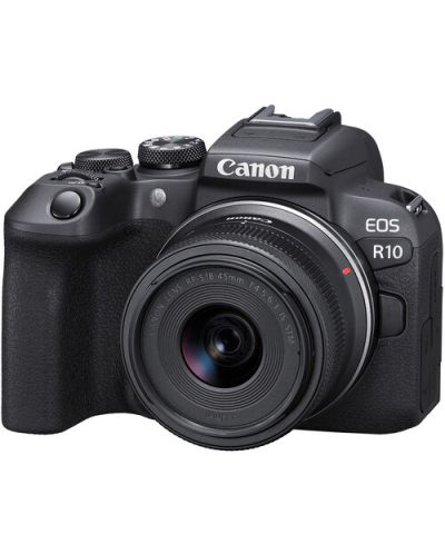 Kamera bez ogledala Canon - EOS R10, 18-45mm STM, Black + Adapter Canon EF-EOS R - 1