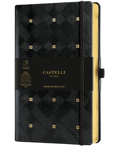 Dnevnik Castelli Copper & Gold - Maya Gold, 13 x 21 cm, bijeli listovi - 1