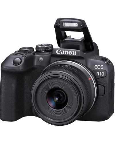 Kamera bez ogledala Canon - EOS R10, 18-45mm STM, Black + Adapter Canon EF-EOS R - 6