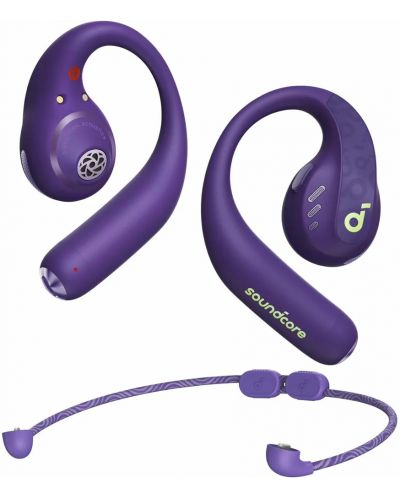 Bežične slušalice Anker - Soundcore AeroFit Pro, TWS, ljubičaste - 1