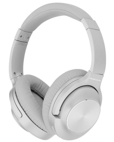 Bežične slušalice s mikrofonom PowerLocus - CD, ANC, srebrnaste - 1