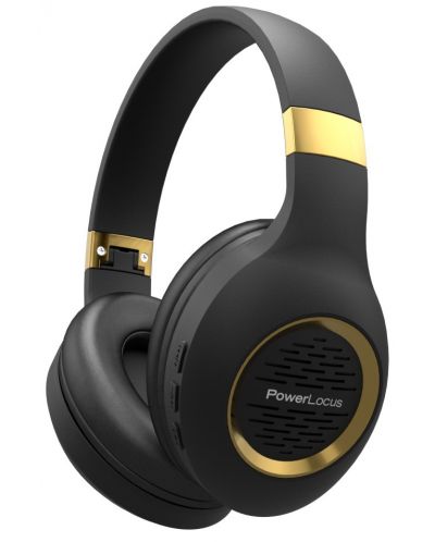 Bežične slušalice PowerLocus - P4 Plus, crno/zlatne - 1