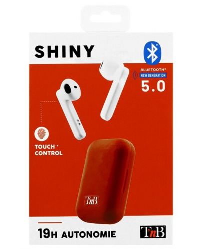 Bežične slušalice s mikrofonom TNB - Shiny, TWS, crveno/bijele - 3