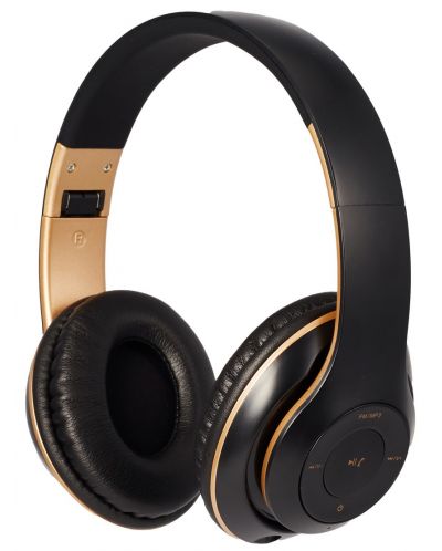 Bežične slušalice s mikrofonom Xmart - 06R, crno/zlatne - 1