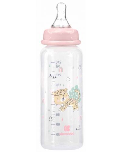 Bočica za bebe KikkaBoo Savanna - РР, 240 ml, ružičasta - 2