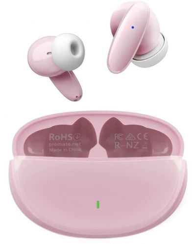 Bežične slušalice ProMate - Lush Acoustic, TWS, ružičaste/bijele - 1
