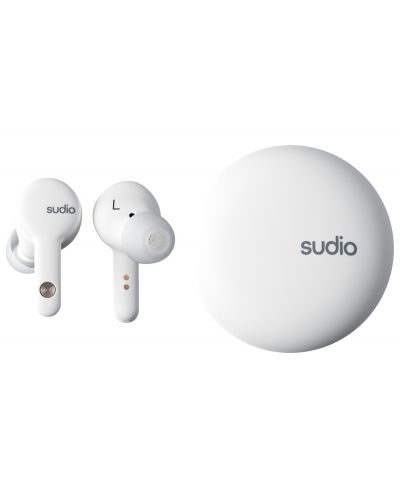 Bežične slušalice Sudio - A2, TWS, ANC, bijele - 1