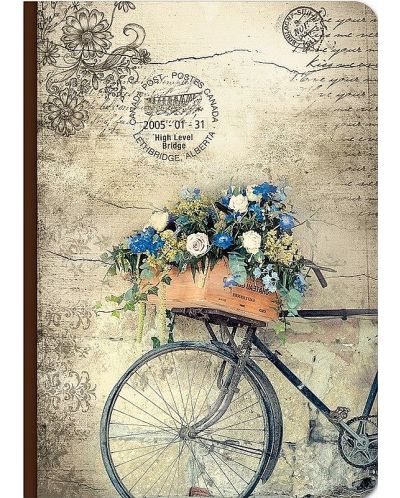 Dnevnik Lastva Retro Media - Bicikl s cvijećem, А5 - 1