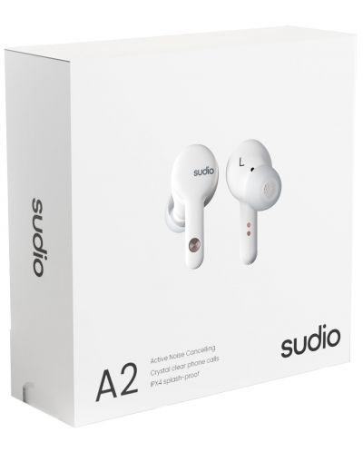 Bežične slušalice Sudio - A2, TWS, ANC, bijele - 7