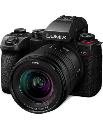 Kamera bez ogledala Panasonic - Lumix S5 II, S 20-60mm, f/3.5-5.6, Black - 1