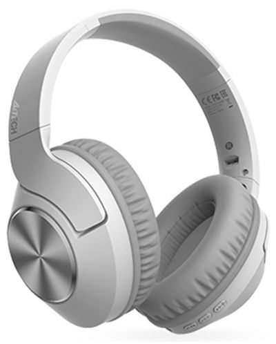 Bežične slušalice s mikrofonom A4tech - BH300, bijele/sive - 1