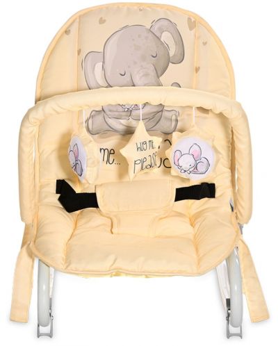 Ležaljka za bebe Lorelli - Eliza, Yellow Cute Elephant - 2