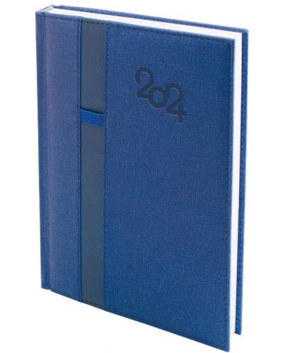 Dnevnik Spree Denim - S gumicom za olovku, 168 listova, plavi - 1