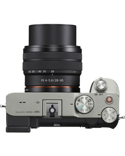 Fotoaparat bez zrcala Sony - Alpha 7C, FE 28-60mm, Silver - 3