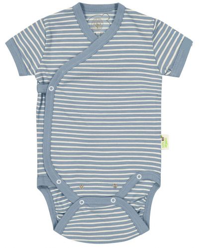 Bodi na pruge za bebe Bio Baby - Organski pamuk, 56 cm, 1-2 mjeseca, plavi - 1