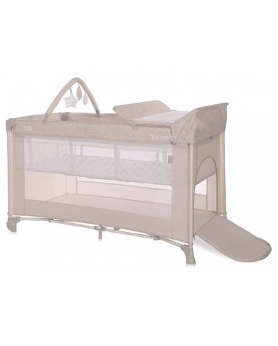 Krevetić za bebe na 2 nivoa Lorelli - Torino Plus, Fog striped elements - 4