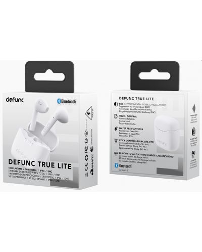 Bežične slušalice Defunc - TRUE LITE, TWS, bijele - 4