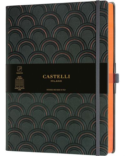 Bilježnica Castelli Copper & Gold - Art Deco Copper, 19 x 25 cm, na linije - 1