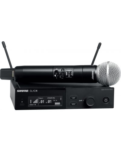 Bežični mikrofonski sustav Shure - SLXD24E/SM58, crni - 1