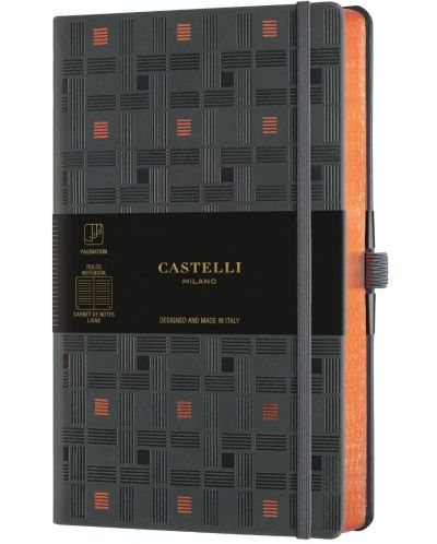 Bilježnica Castelli Copper & Gold - Weaving Copper, 19 x 25 cm, na linije - 1